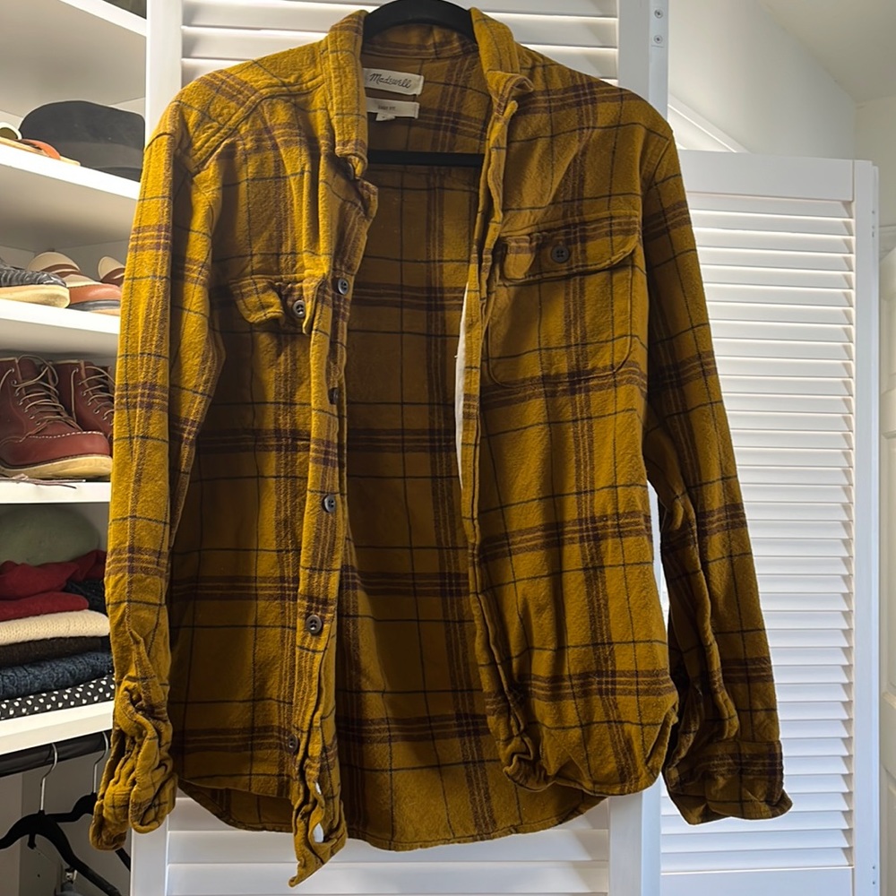 Madewell Men Plaid Shirt Jacket
